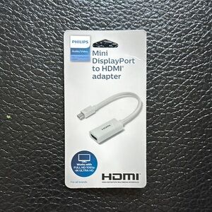 Philips White DisplayPort to HDMI Adapter